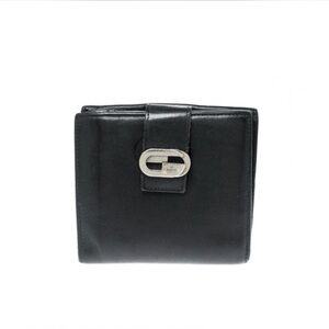 Gucci Black Leather Bifold Wallet w/ Silver Snap | Made in Italy